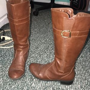 Knee high brown boots
